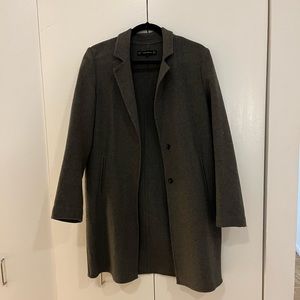 Zara Wool Blend Dark Grey Coat